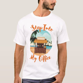 Camiseta Escritório Funny Tropical Caribe Island