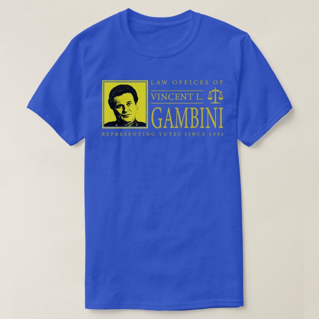 Camiseta Escritórios de Direito de Vincent Gambini (Frente do Design)