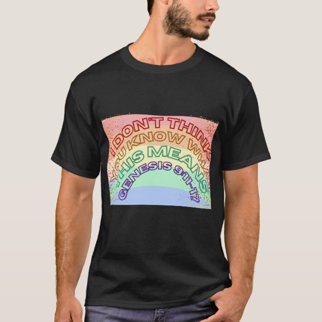 Camiseta escritura arco-íris (Frente)