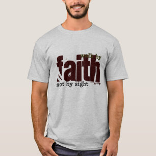 Camiseta Escritura da bíblia - ande pela fé, não pela vi