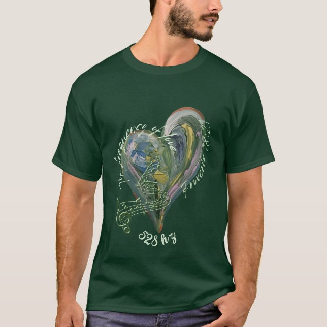 Camiseta Escritura de amor de 528 hz T-Shirt (Frente)
