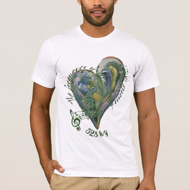 Camiseta Escritura de amor de 528 hz T-Shirt (Frente)