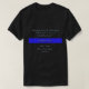 Camiseta Escritura de Bíblia de linha azul fina (Frente do Design)