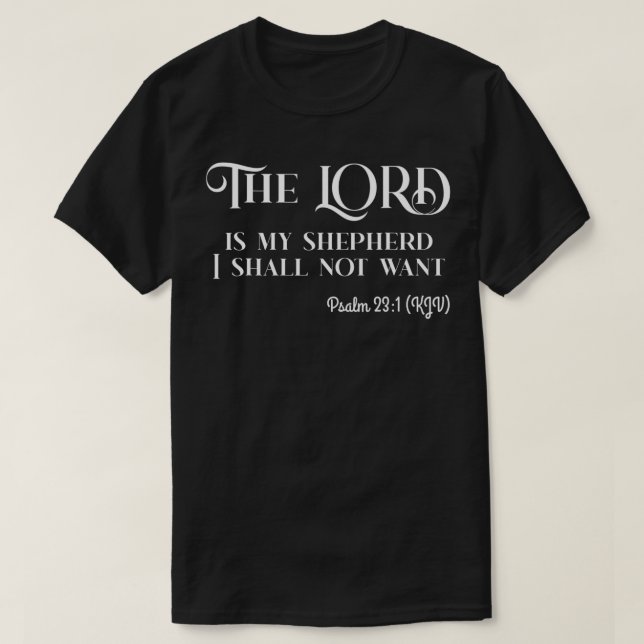 Camiseta Escritura De Bíblia Do Psalm 231 (Frente do Design)