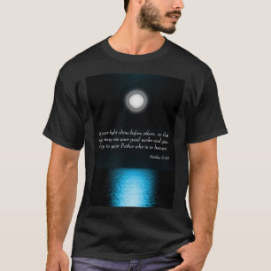 Camiseta Escritura de Bíblia Inspiracional Deixe sua luz b
