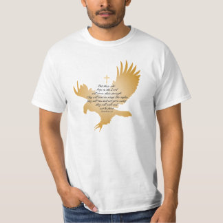 Camiseta Escritura do 40:31 de Isaiah com Eagle e cruz