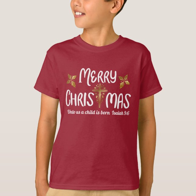 Camiseta Escritura do Feliz Natal (Frente)