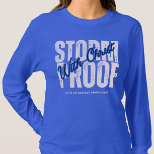 Camiseta Escritura Evangelho Jesus Deus Gráfico Azul