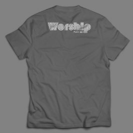 Camiseta Escritura Inspiracional Retroativa do culto