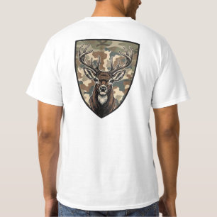 Camiseta Escudo Camuflado de Caça ao Veado – Clube de Caça