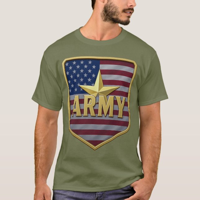 Camiseta Escudo da Bandeira do Exército (Frente)