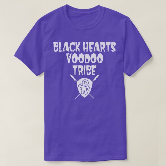 Camiseta Escudo da tribo Voodoo Black Hearts 249 (Frente do Design)