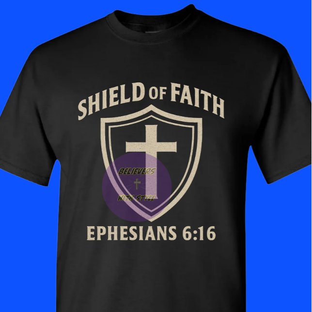 Camiseta Escudo de Fé - Cristão (Criador carregado)