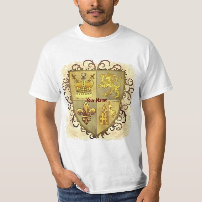 Camiseta Escudo de Flor de Lis de Leão (Frente)
