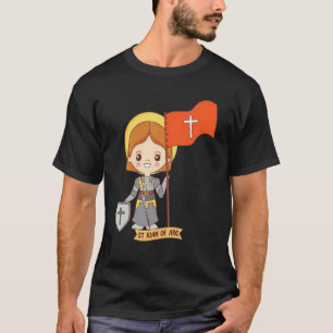 Camiseta Escudo de Santa Joana d'Arc Antigo Francês Santa C