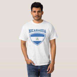 Camiseta Escudo de Sinalizador da Nicarágua