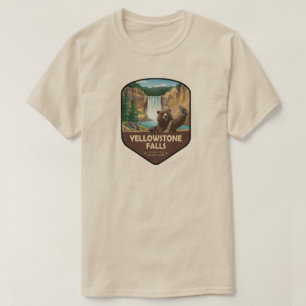 Camiseta Escudo de Urso para Selfie em Yellowstone Falls
