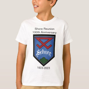 Camiseta Escudo do 100.º aniversário da Reunião Shore (rapa