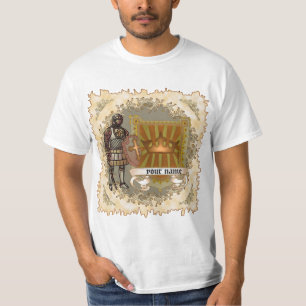 Camiseta Escudo do Brasão de Armas da Família Sobrenome