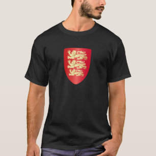 Camiseta Escudo do Coração de Leão Ricardo em vermelho + ou