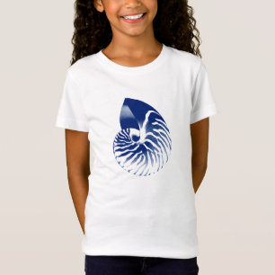 Camiseta Escudo do nautilus - azuis marinhos e branco