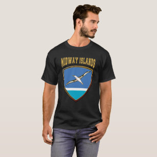 Camiseta Escudo do Panfleto das Ilhas Midway