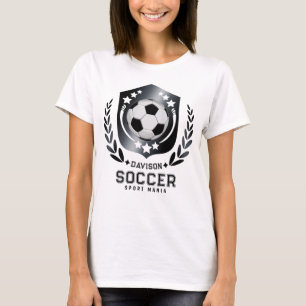 Camiseta Escudo do Time de Futebol Feminino Presentes par