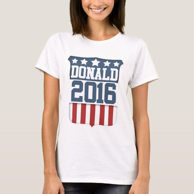 Camiseta Escudo Donald Trump 2016 (Frente)