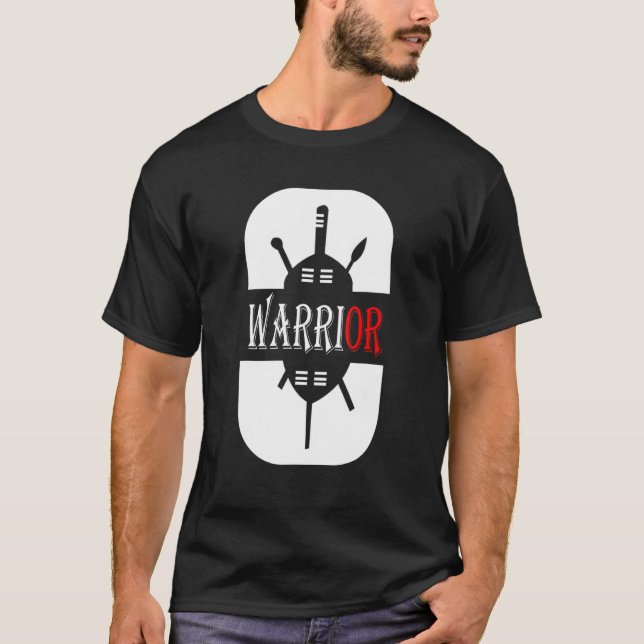Camiseta Escudo E Lança Guerreiro Nativo (Frente)