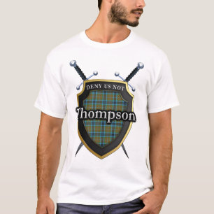 Camiseta Escudo Escocês Xadrez Clan Thompson