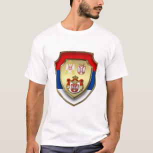 Camiseta Escudo medieval sérvio Brasão de armas da Sérvia
