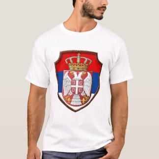 Camiseta Escudo medieval sérvio  Brasão de armas da Sérvia 
