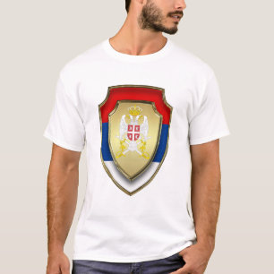 Camiseta Escudo medieval sérvio Brasão de armas da Sérvia