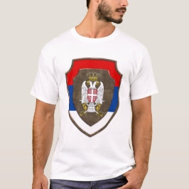 Camiseta Escudo medieval sérvio casaco de armas da Sérvia