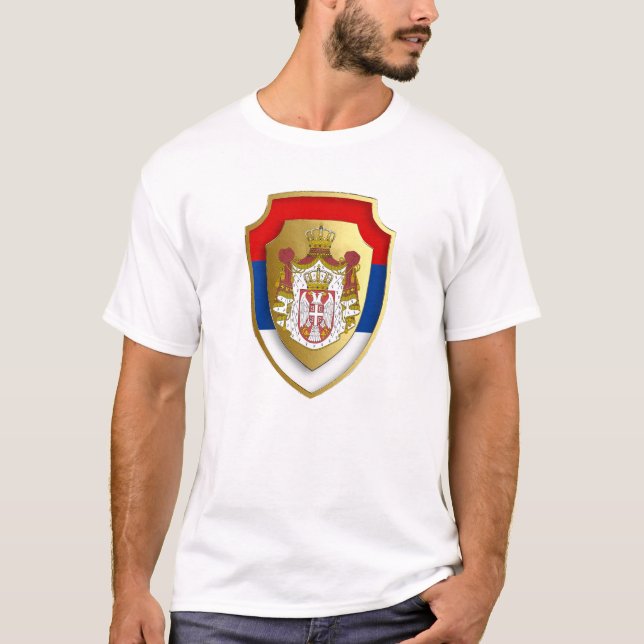 Camiseta Escudo medieval sérvio casaco de armas novo 2 (Frente)