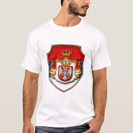 Camiseta Escudo medieval sérvio Sérvia casaco de armas srb 