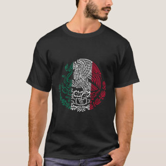 Camiseta Escudo mexicano sobre águia, bandeira do México