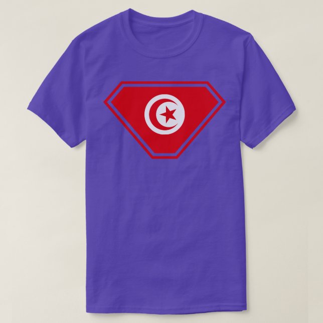 Camiseta Escudo SuperEmpoderado da Tunísia (Frente do Design)