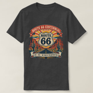 Camiseta Escudo Vintage do Centenário da Rota 66 1926-2026