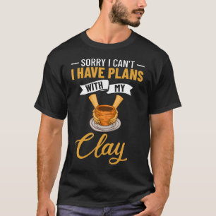 Camiseta Escultura de Pote de Cerâmica Divertida