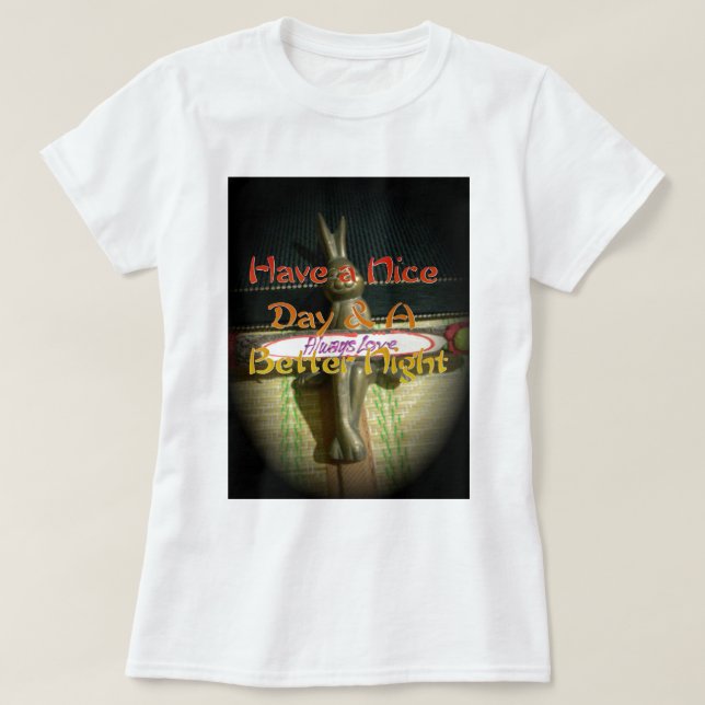 Camiseta Escultura do coelho de bronze com citações inspira (Frente do Design)