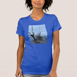 Camiseta Escultura do navio de Viking do islandês