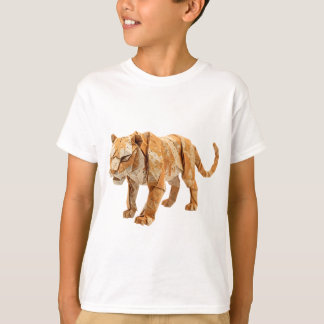 Camiseta Escultura Intrincada de Tigre em Origami em Papel