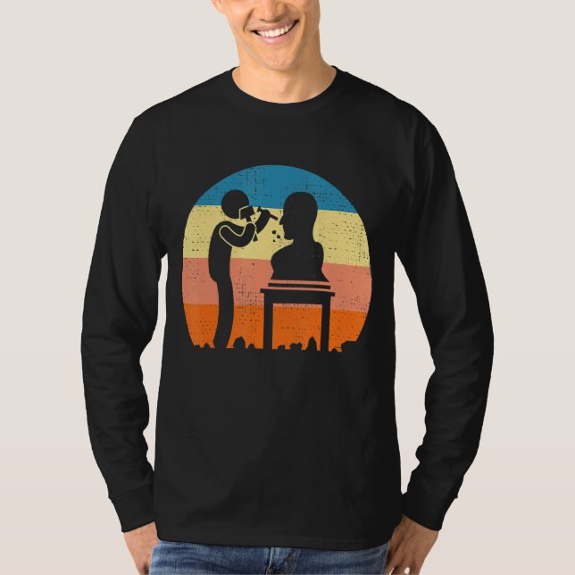 Camiseta Esculturas de madeira fazer (Frente)