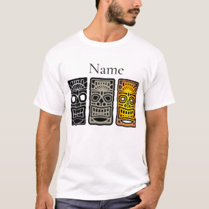 Camiseta Esculturas de Tiki triplas Thunder_Cove
