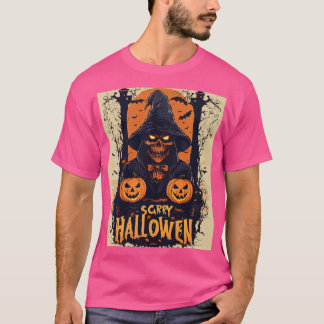 Camiseta Escura Básica de Hallloween