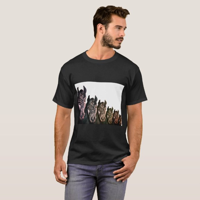 Camiseta Escura Básica Masculina, Negra (Frente Completa)