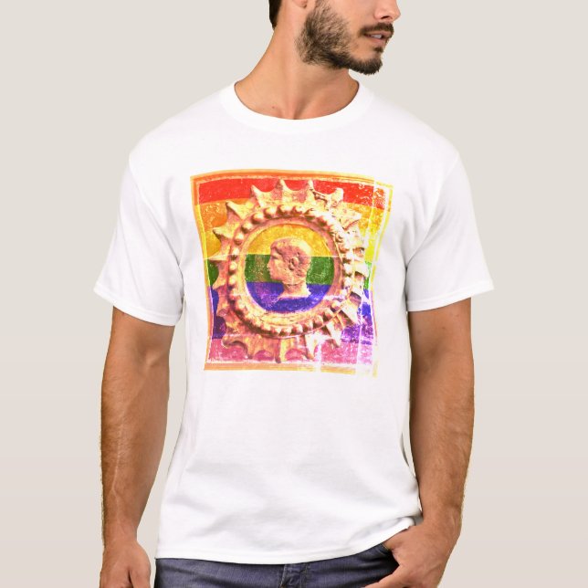 camiseta escura do gay do imperador lgbtq do orgul (Frente)