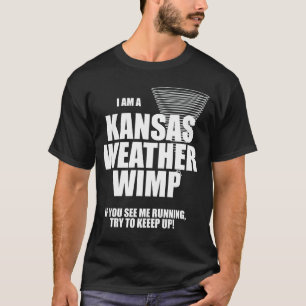Camiseta escura do Kansas Tornado Weather Wimp