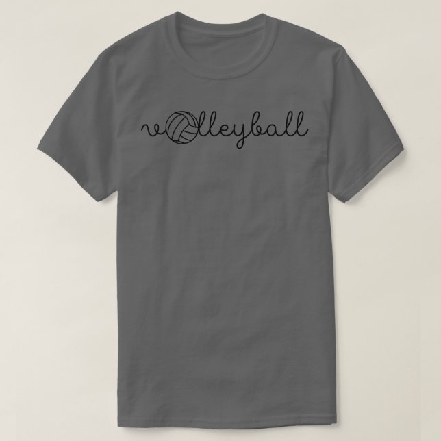 Camiseta Escuridão Da Voleibol Com Bola (Frente do Design)